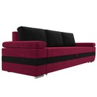 Прямой диван «Канкун», механизм дельфин, микровельвет, цвет бордовый / чёрный - Фото 3