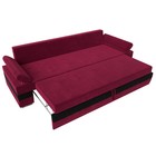 Прямой диван «Канкун», механизм дельфин, микровельвет, цвет бордовый / чёрный - Фото 7
