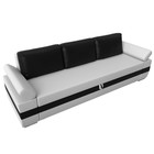 Прямой диван «Канкун», механизм дельфин, экокожа, цвет белый / чёрный - Фото 6
