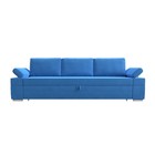Прямой диван «Канкун», механизм дельфин, велюр, цвет голубой - Фото 2