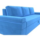 Прямой диван «Канкун», механизм дельфин, велюр, цвет голубой - Фото 4