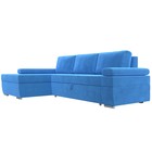 Угловой диван «Канкун», механизм дельфин, велюр, угол левый, цвет голубой - Фото 3