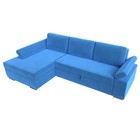 Угловой диван «Канкун», механизм дельфин, велюр, угол левый, цвет голубой - Фото 5