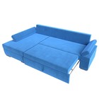 Угловой диван «Канкун», механизм дельфин, велюр, угол левый, цвет голубой - Фото 8