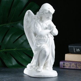 Фигура "Ангел молящийся" перламутр, 25х15х12см