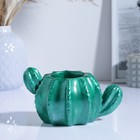 Фигурное кашпо "Кактус" зеленый, 10см (комплект 3 шт) - фото 25374472