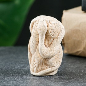 Фигура "Змея" слоновая кость, 5х3х3см