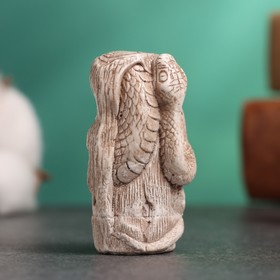 Фигурка гипс «Змея» слоновая кость, 5×3×3 см  (артикул 9834855)  большой выбор товаров оптом и в розницу по низким ценам с доставкой