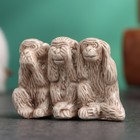 Фигура "Три обезьяны" слоновая кость, 3х5х2см - Фото 2
