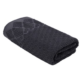 Полотенце махровое «Ромб», 450 гр, размер 70х130 см, цвет тёмно-серый