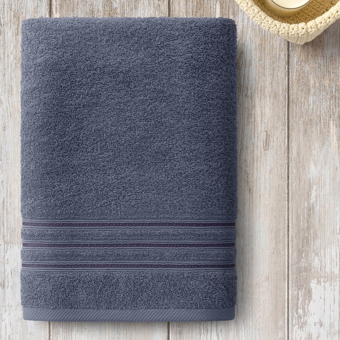 Полотенце махровое Самойловский Текстиль, 400 гр, размер 50x90 см, цвет маренго - Фото 1