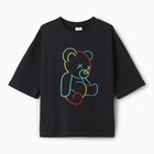 Футболка детская MINAKU "Gummy bear", цвет графитовый, рост 104 см - Фото 6