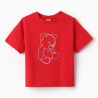Футболка детская MINAKU Gummy bear, красная, рост 104 см - Фото 5