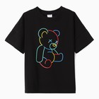 Футболка детская MINAKU "Gummy bear", цвет чёрный, рост 98 см - Фото 5