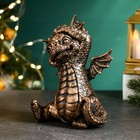 Фигура "Дракон счастливый" бронза, 17х13х9см - Фото 2