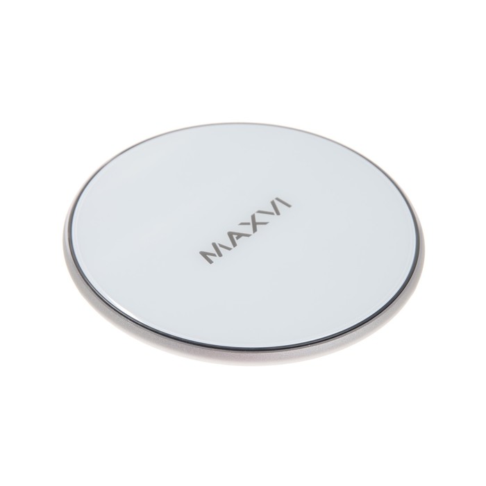 Беспроводное зарядное устройство Maxvi A315W2, 3 А, 15 Вт, LED подсветка, белое