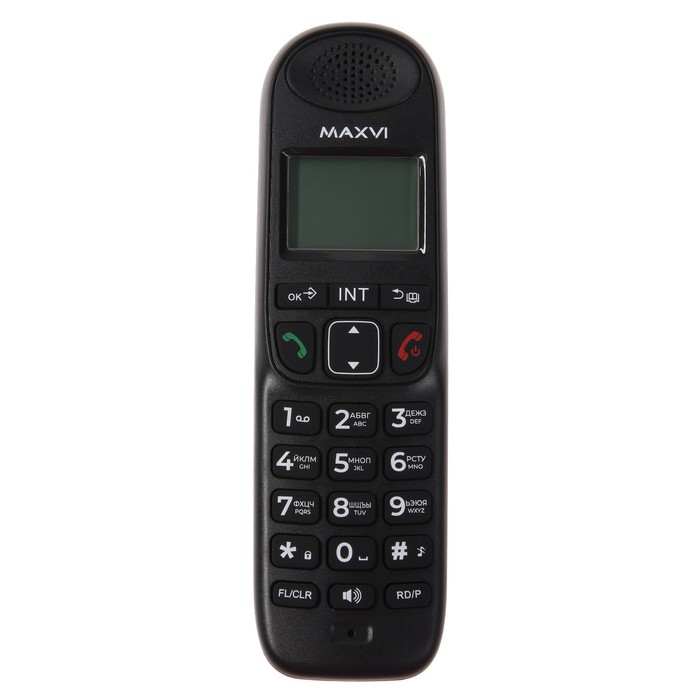 Радиотелефон DECT Maxvi AM-01, Caller ID, интерком, спикерофон, АОН, конференц-связь, черный