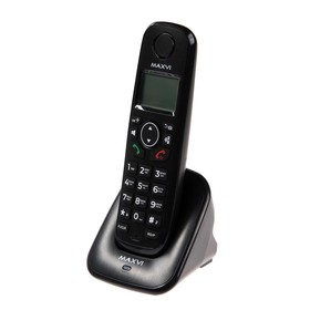 Радиотелефон DECT Maxvi GA-01, Caller ID, интерком, спикерофон, АОН, конференц-связь, черный