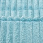 Плед Вертикаль 200х220см, голубая волна, велсофт 280г/м, полиэстер 100% - фото 49201815