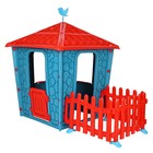 Домик с забором, цвет голубой - фото 10696353