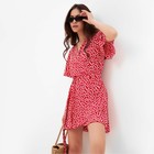 Платье мини женское MIST Flower, красное, размер 44 - Фото 3