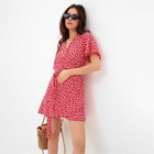 Платье мини женское MIST Flower, красное, размер 44 - Фото 4
