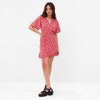 Платье мини женское MIST Flower, красное, размер 46 - Фото 7