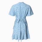 Платье мини женское MIST Flower, голубое, размер 44 - Фото 11