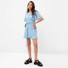 Платье мини женское MIST Flower, голубое, размер 46 - Фото 2