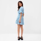 Платье мини женское MIST Flower, голубое, размер 46 - Фото 6