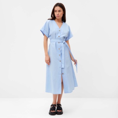 Платье женское на пуговицах MIST Summer time, голубой, р.42