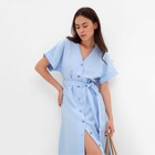Платье женское на пуговицах MIST Summer time, голубой, р.44 - фото 24292261