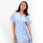 Платье женское на пуговицах MIST Summer time, голубой, р.44 - фото 24292262