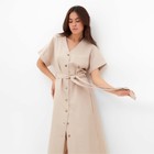 Платье женское на пуговицах MIST Summer time, бежевый, р.50 - фото 24701956