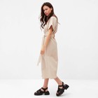 Платье женское на пуговицах MIST Summer time, бежевый, р.50 - фото 24701957