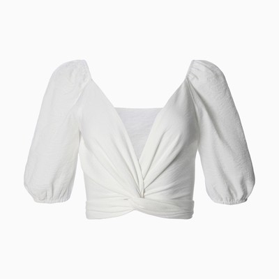 Топ рубашка женский MIST Summer time, белый, размер 46