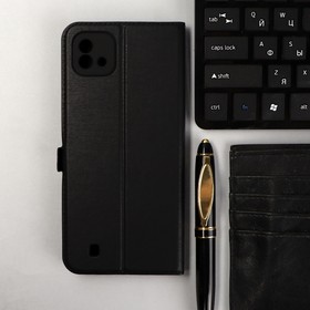 Чехол-книжка Krutoff Eco Book, для смартфона Realme С20/C11 (2021), черный 9844745