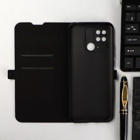 

Чехол-книжка Krutoff Eco Book, для смартфона Xiaomi Redmi 10C, синий