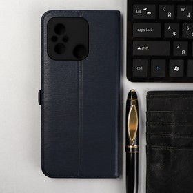 Чехол-книжка Krutoff Eco Book, для смартфона Xiaomi Redmi 12C, синий 9844784