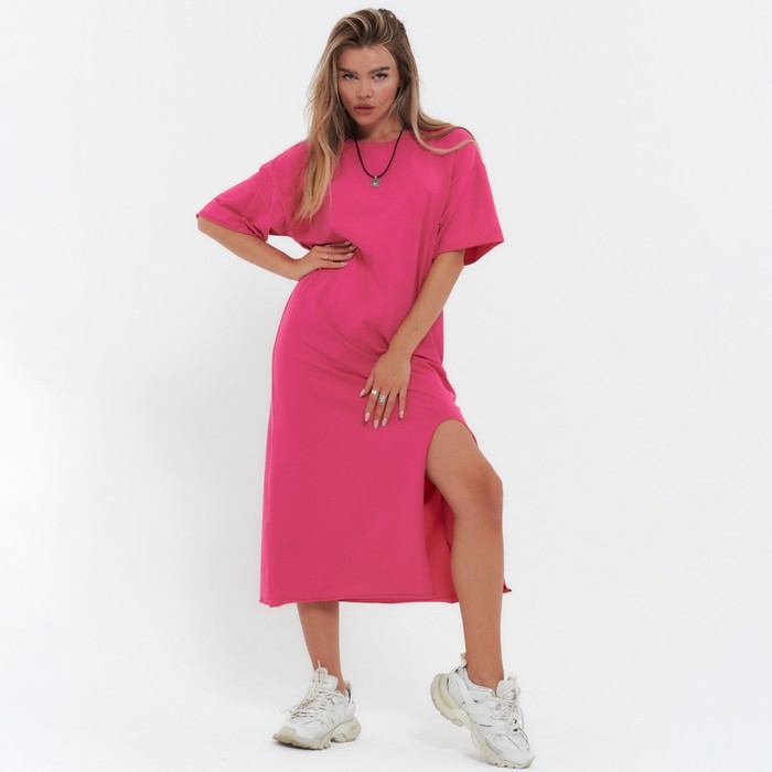 Платье женское, цвет розовый, размер 44-46 (L)