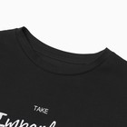 Футболка женская, цвет чёрный, размер 44 (М) - фото 24427526