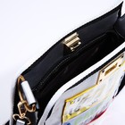 Сумка женская, 25*10*25, отд на молни, регул ремень, серебро - фото 22502358