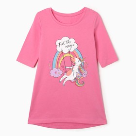 Сорочка ночная для девочки, цвет розовый, размер 98 см