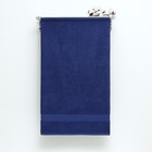 Полотенце махровое с бордюром 70х140 см, DARK BLUE, хлопок 100%, 440г/м2 - фото 3074174