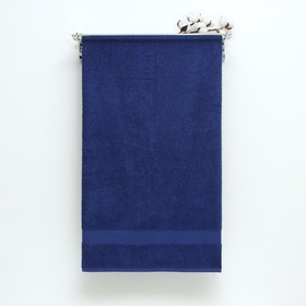 Полотенце махровое с бордюром 70х140 см, DARK BLUE, хлопок 100%, 440г/м2
