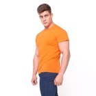 Футболка мужская однотонная, цвет оранжевый, размер 56 - фото 37220565