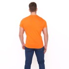 Футболка мужская однотонная, цвет оранжевый, размер 56 - фото 37220566