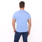 Футболка мужская однотонная, цвет светло-голубой, размер 54 9843544