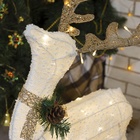 УЦЕНКА Светодиодная фигура «Олень», 56×76×15 см, текстиль, металл, 220 В, свечение тёплое белое - Фото 3