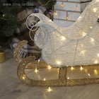 УЦЕНКА Светодиодная фигура «Олень», 56×76×15 см, текстиль, металл, 220 В, свечение тёплое белое - Фото 4